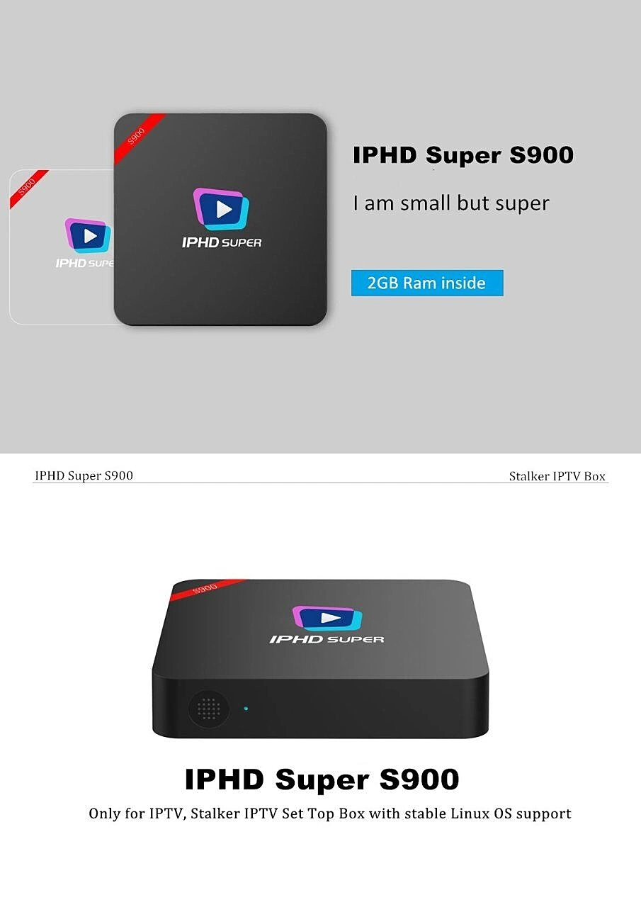 Ott Super Iphd S900 IPTV TV Box STB Provide 3000+ Live Channels Year Free Service Included