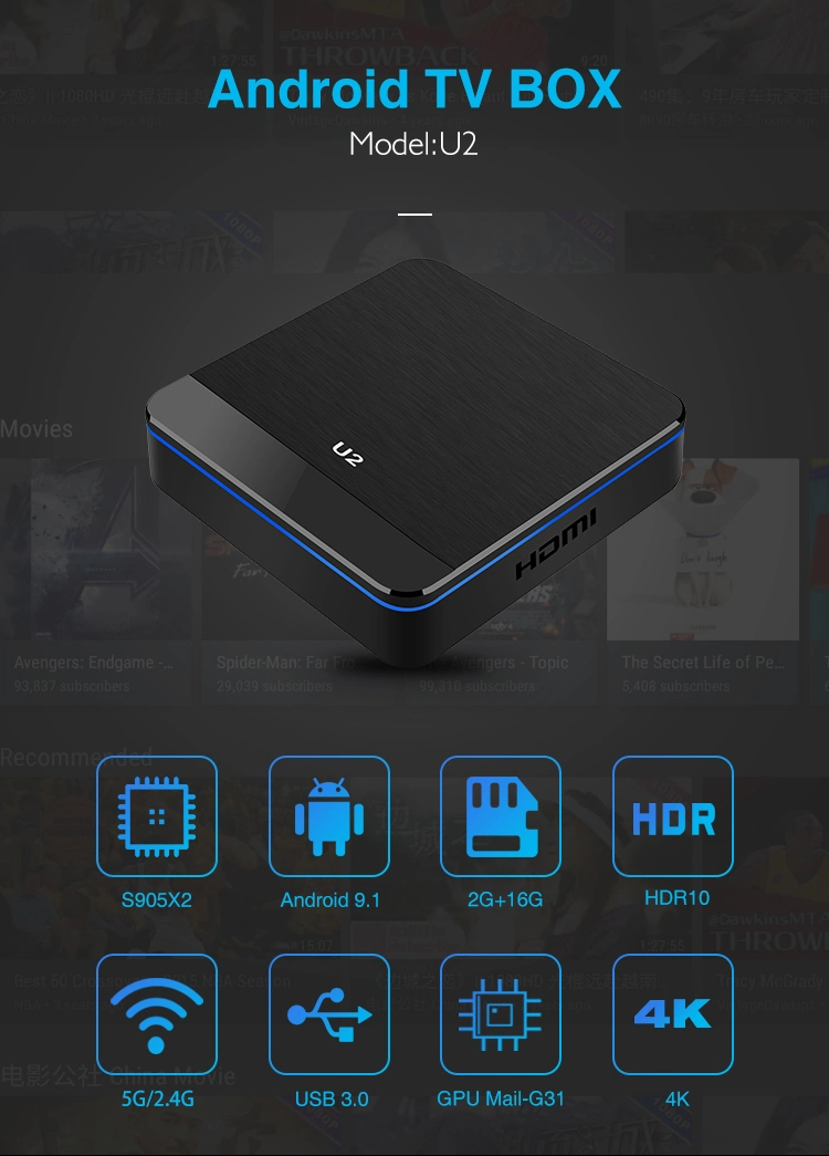 Android TV Box with Amlogic S905 X3 Quad Core Smart TV Box 4K Set Top Box