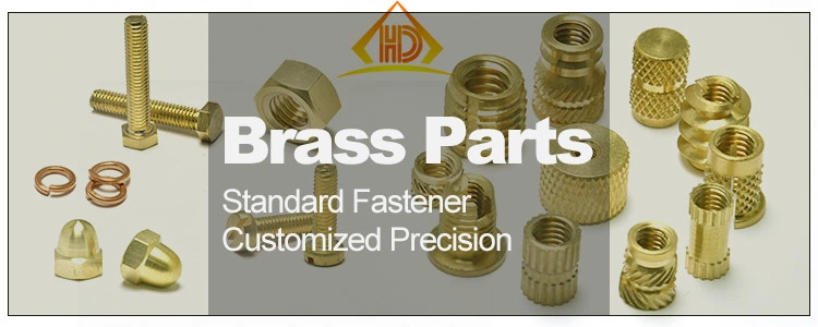 Factory Direct Sale Brass Bolt Screw Nut Washer CNC Part and Custom Fasteners