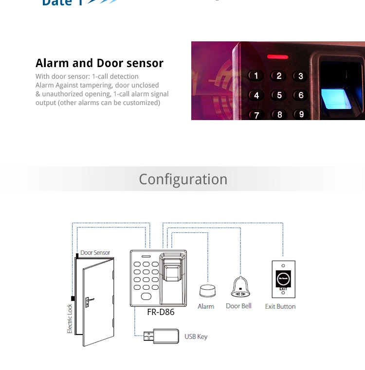 Standalone Biometric Reader Biometric Device with Weigand 26/34