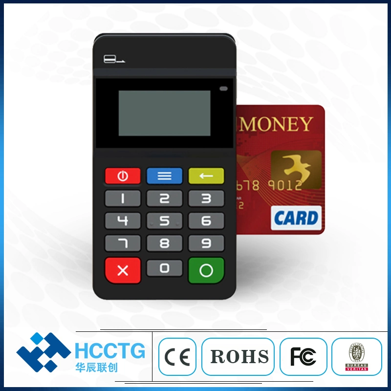 Mpos Mobile Payment Machine Magnetic NFC IC Chip Card Reader with Keypad (HTY711)