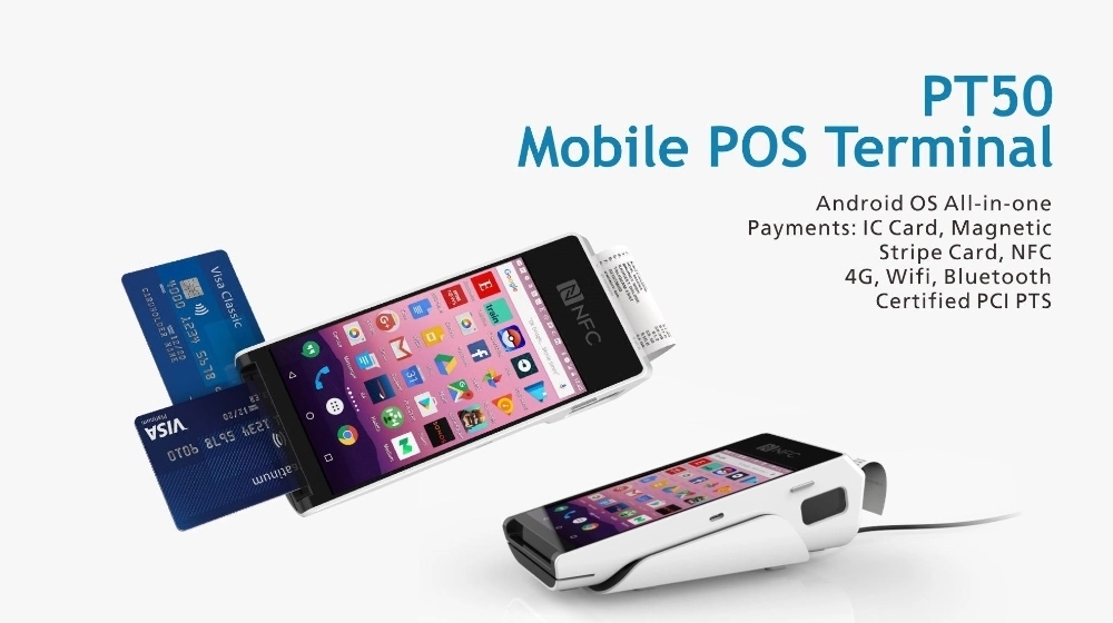 Tousei 2019 New GPRS POS Terminal Point of Sale POS Touch Screen with Printer PT50