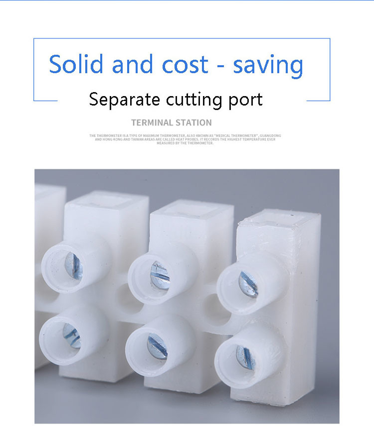PA10 Nylon Housing Through Screw Terminal Block 2.5mm-4.5mm Cable Push Wire Connector