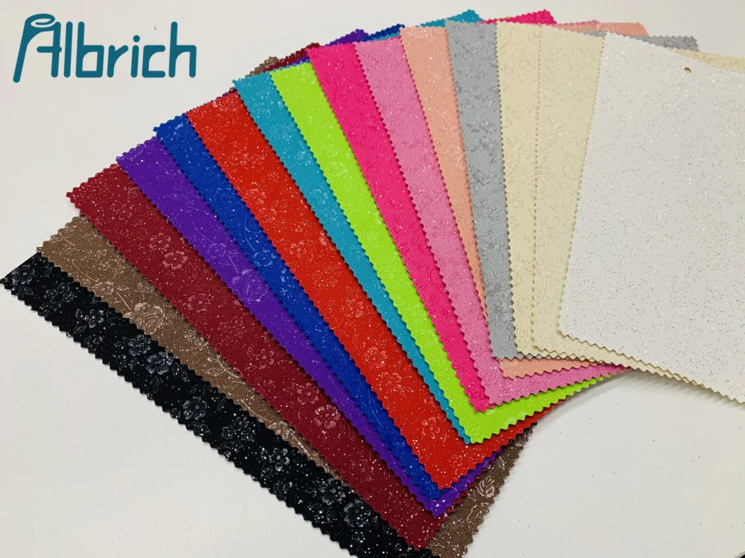 Shiny Synthetic Vinyl PVC Glitter Fabric Faux Leather for Upholstery Women Bags Furniture Table Cloth