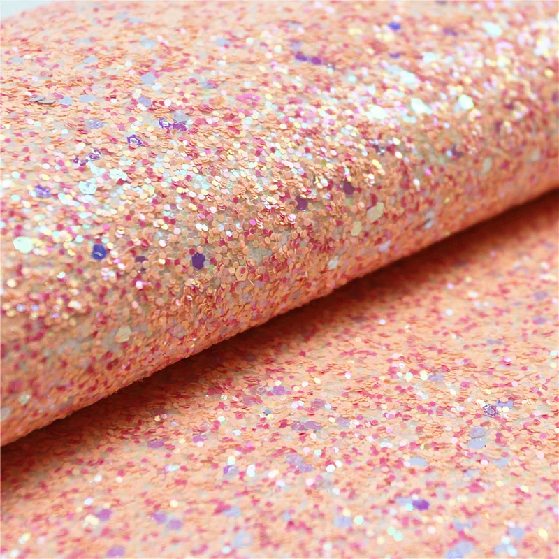 High Quality Chunky PU Glitter Artificial Leather for Shoes Bag Accessories