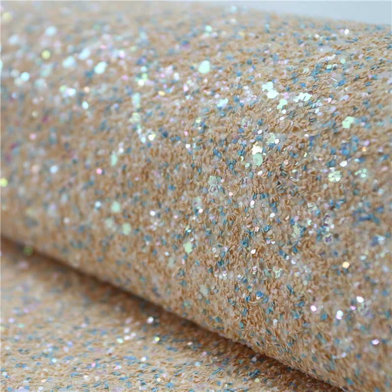 High Quality Chunky PU Glitter Artificial Leather for Shoes Bag Accessories