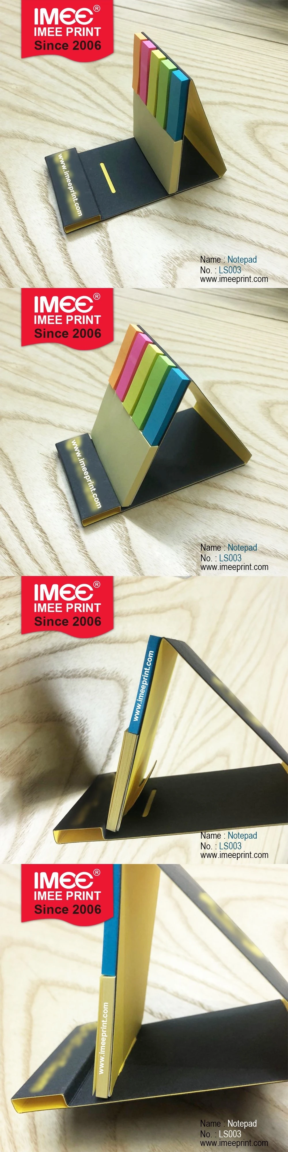 Imee Wholesale Logo Custom Printed Phone Holder Multi Color Paper Blocks Sticky Sheets Note