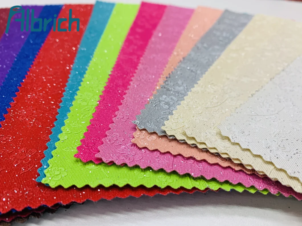 Shiny Synthetic Vinyl PVC Glitter Fabric Faux Leather for Upholstery Women Bags Furniture Table Cloth