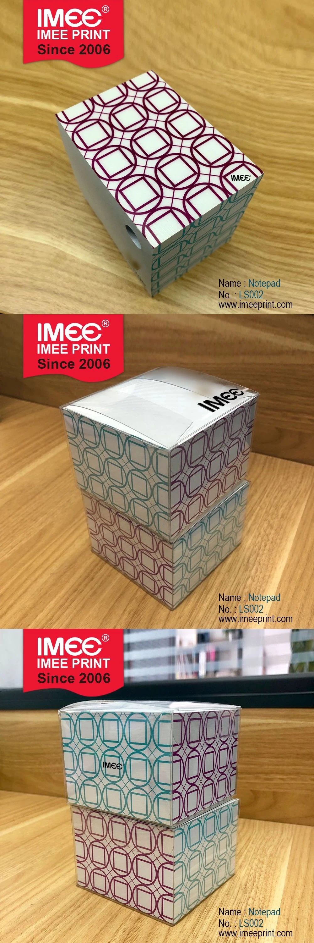 Imee Wholesale Logo Custom Printed Phone Holder Multi Color Paper Blocks Sticky Sheets Note