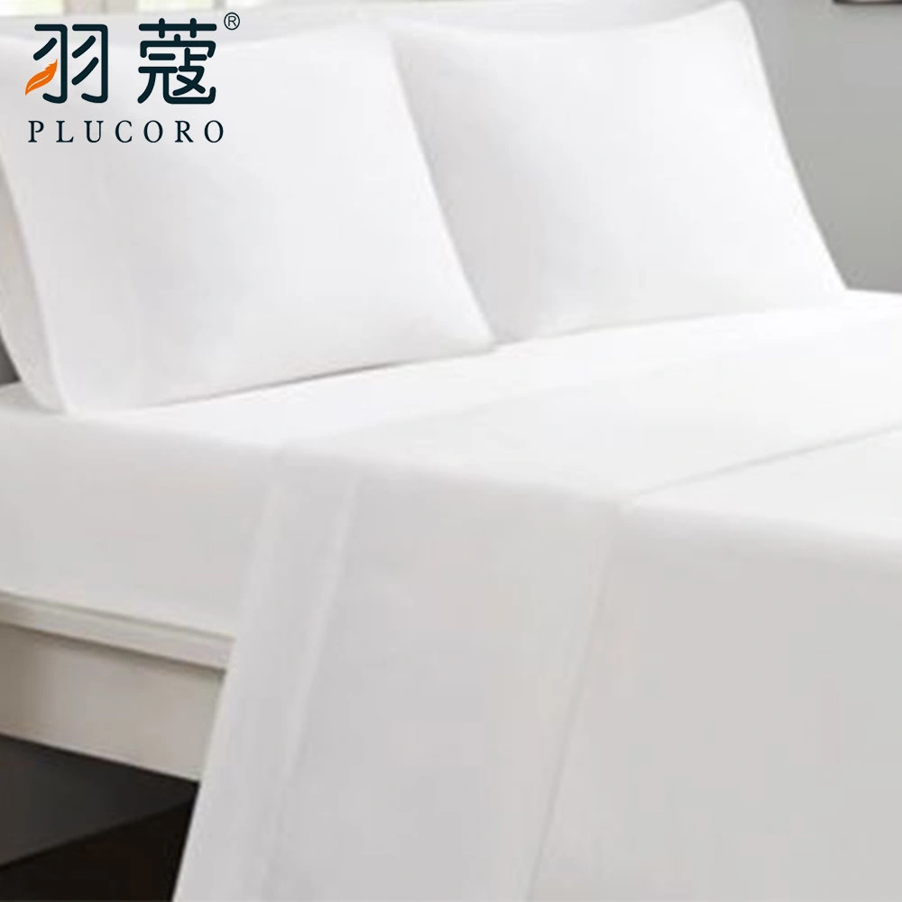 Wholesale 100% Pure Cotton Bulk Twin Flat Sheets White Hotel Bed Sheets