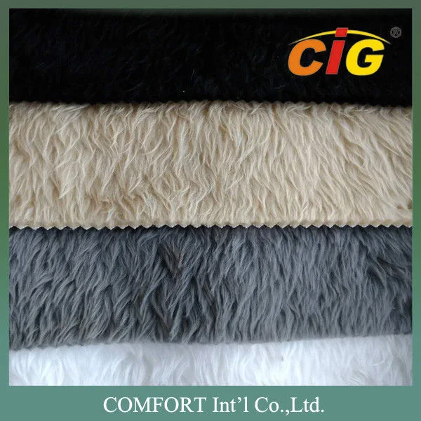 100% Polyester Soft Lamb Wool Fake Fur / Faux Fur Fabric for Auto Interior Upholstery