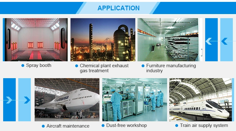 Synthetic Fiber Filters Blue and White Pre Intake Filters for Industry Use