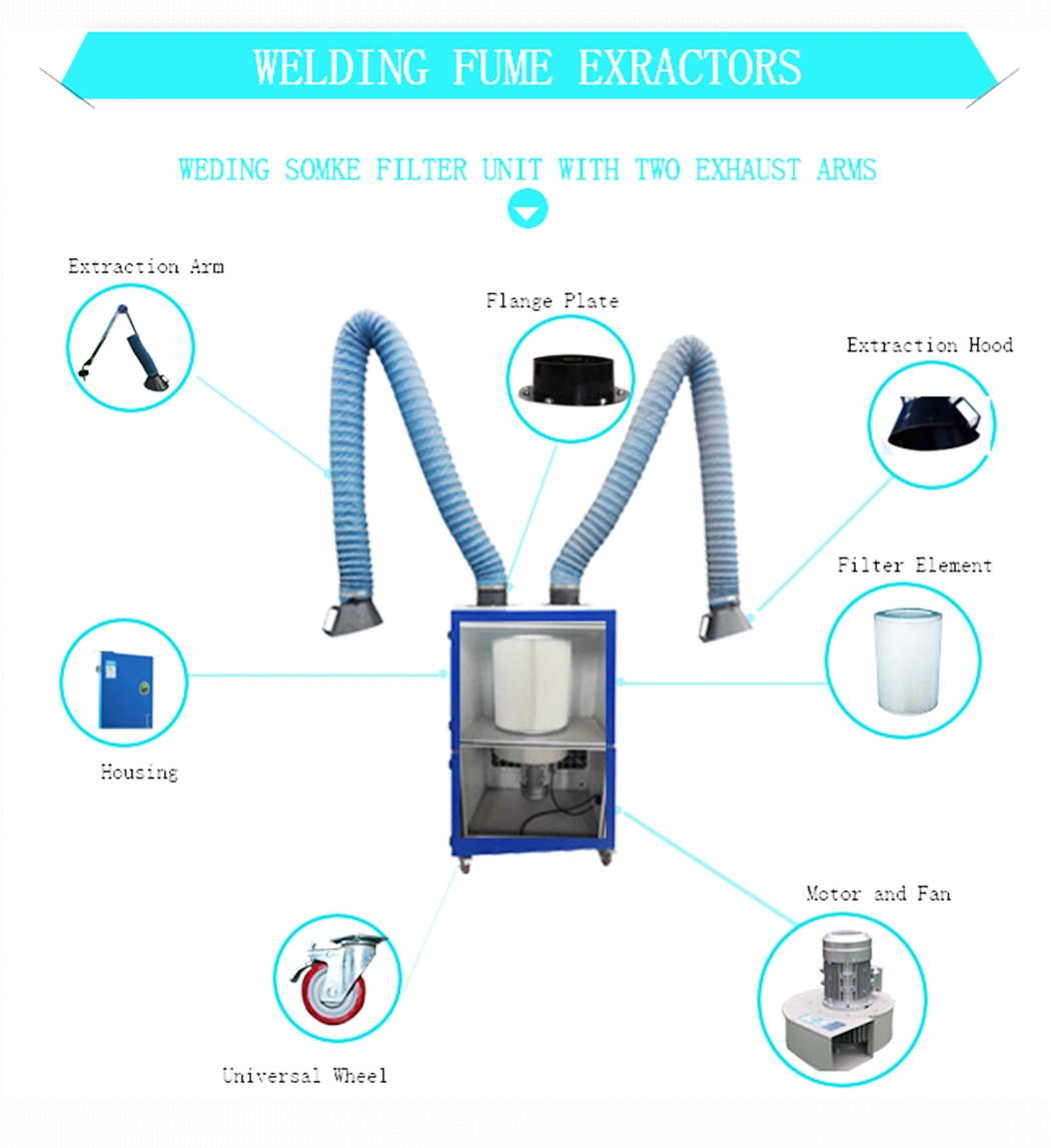 Industrial Welding Dust Fume Extractor Portable Welding Dust Collector