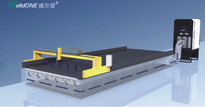 Carbon Steel Plasma Cutting Fume Extractor Dust Collection System