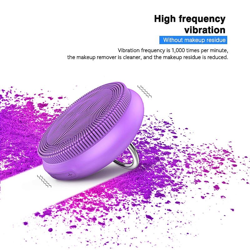 New Silicone Electric Cleansing Brush Sonic Vibration Massager Face Brush