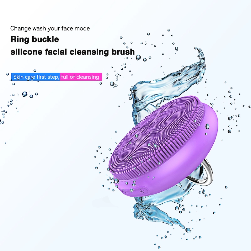 New Silicone Electric Cleansing Brush Sonic Vibration Massager Face Brush