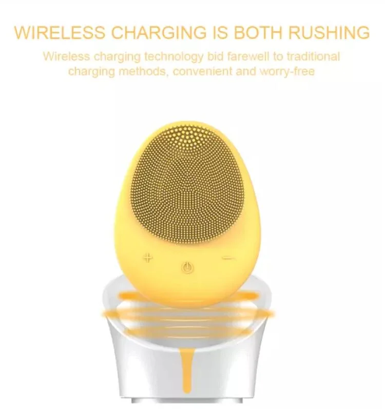 2021 Facial Cleansing Brush Newest Wireless Charging Face Brush Electric Waterproof Face Brush