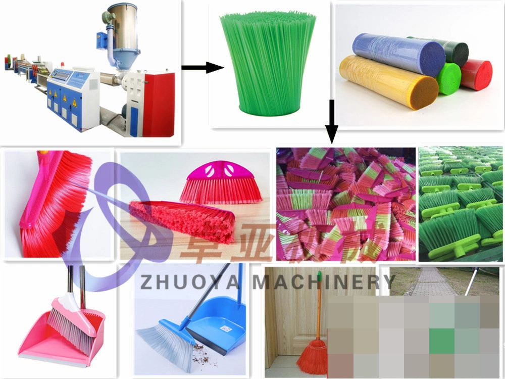 Pet Plastic Filament Extruding Machine / Broom Brush Making Machine