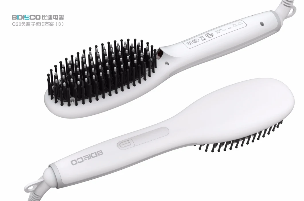 Professional Ionic Infrared Hair Straightener Brush Fast Straight Hair Comb Electric Ionic Hair Brush