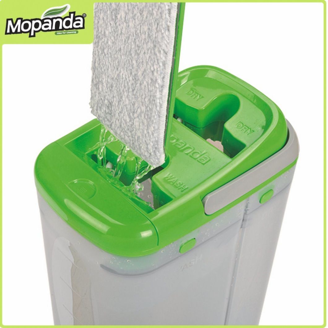 Household Cleaning Transparent PP Bucket Magic Microfiber Flat Mop