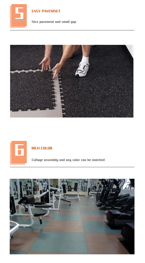 Interlocking Foam Floor Mat; Gym Rubber Floor; EPDM Surface EVA Floor Mat