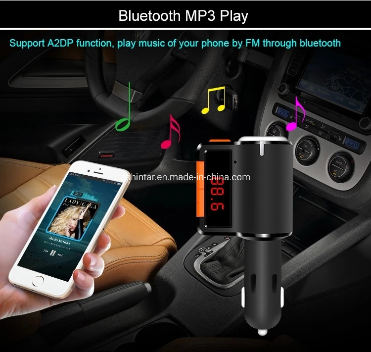 Bluetooth Hands-Free Car Kit FM Hands-Free Double USB 3.1A Car Charger