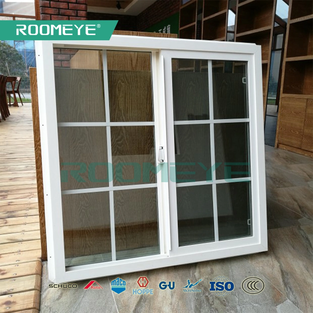 Design UPVC Glass Sliding Window Plastic House Interior Bathroom Window