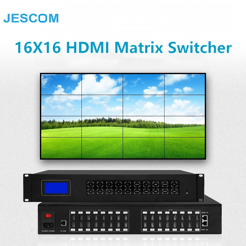 16X16 Matrix Switcher 16 in 16 out 16X16 4K HDMI Fixed Audio Matrix Switcher