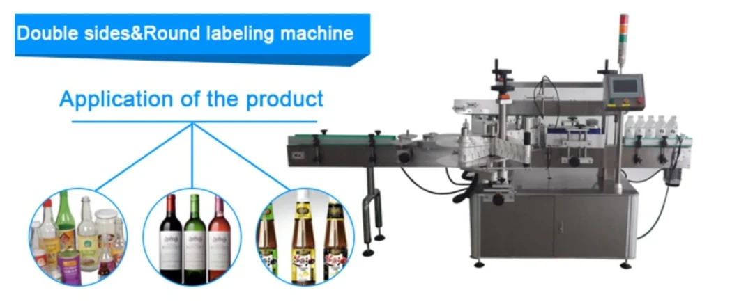 Automatic Front and Back Self Adhesive Label Applicator for Round Bottle