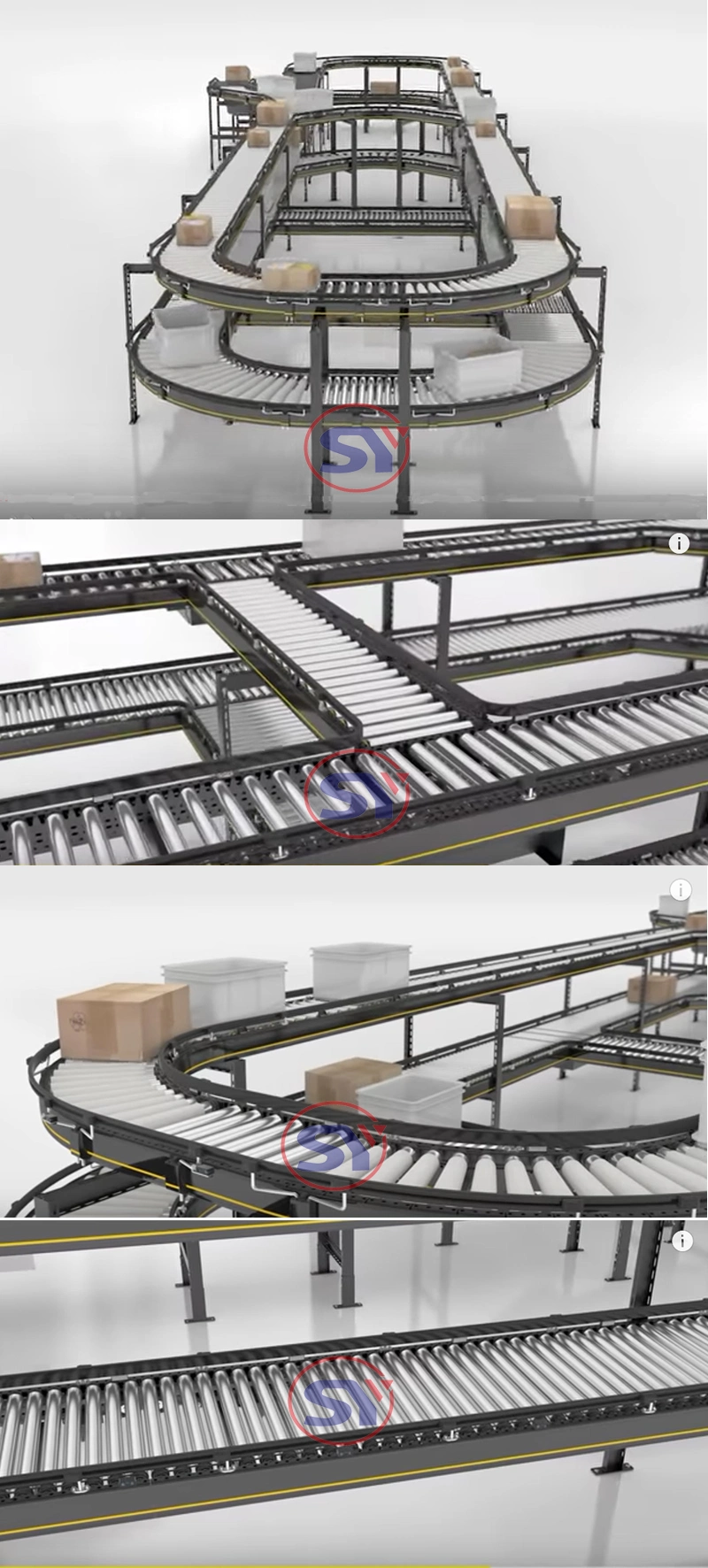 Dismountable Automated Roller Conveyor for Packaging&Assembling Line