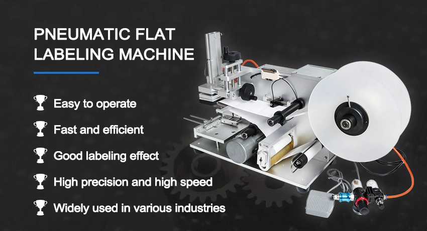 Zonesun Tb-60 Tabletop Semi Automatic Bottle Labeling Machine Adhesive Sticker Glass Jar Plastic Flat Labeling Machine