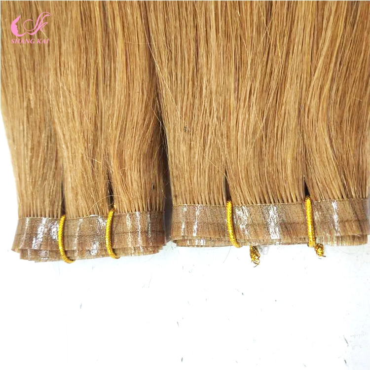 China Wholesale Private Label Machine PU Weft Human Hair Extensions Indian