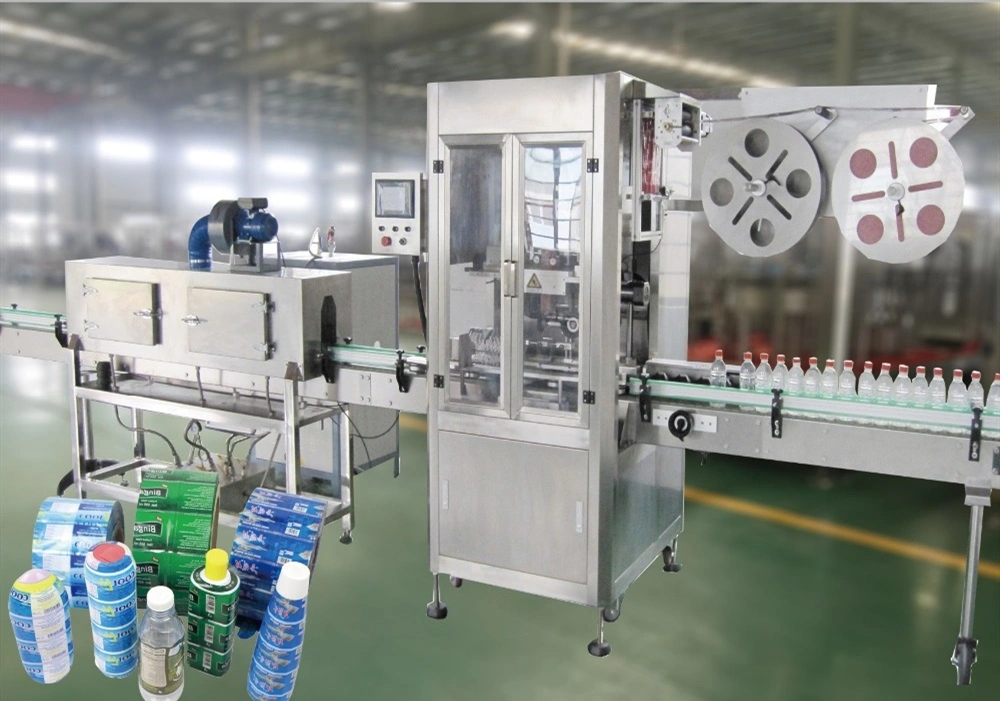 Plastic Bottle PVC Sleeve Labeling Shrink Machine / Adhesive Sticker Label Machine for Pet Glass Bottle Water Plant