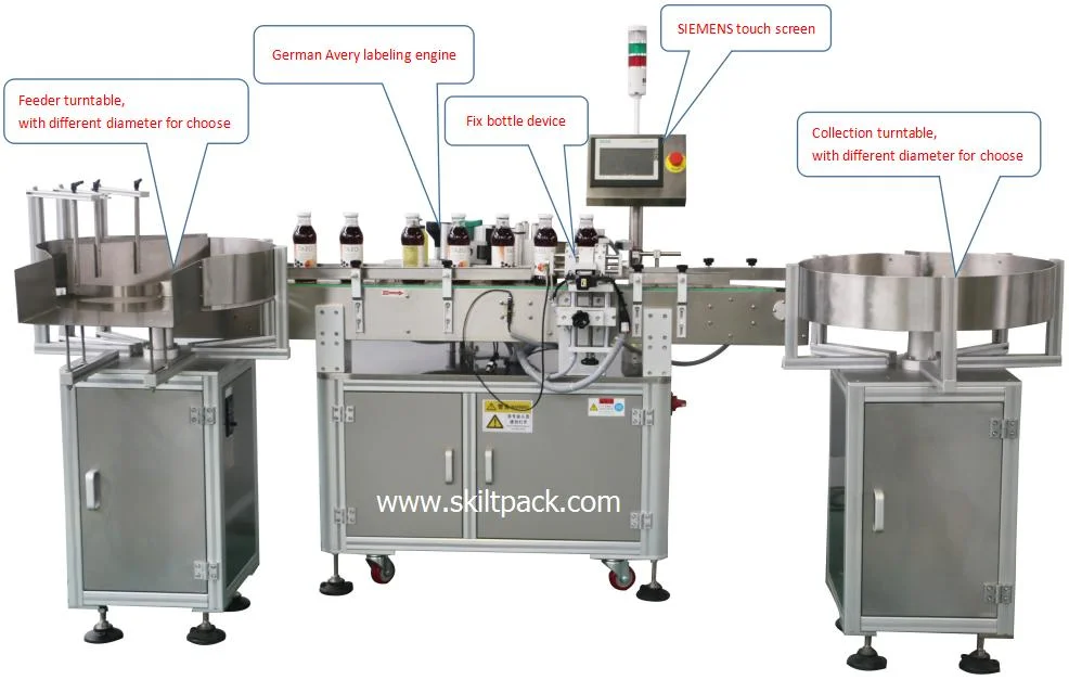 Automatic Plastic Container Sticker Label Applicator Labeling Machine with Fix Position