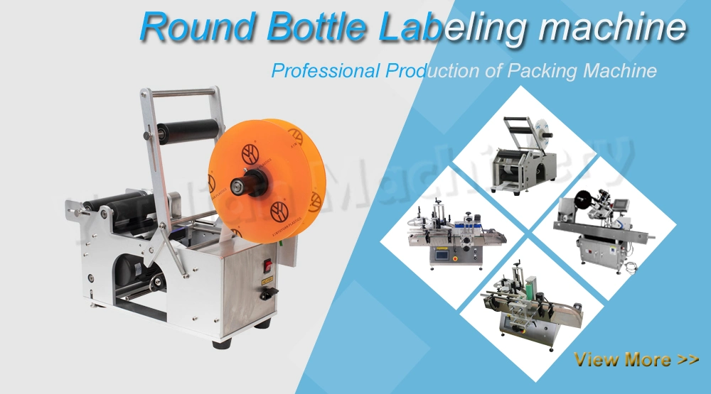 Semi Auto Labeling Machine Sticker Label Applicator for Round Glass Jar and Plastic Bottle