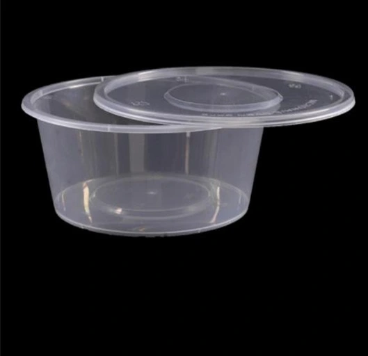 High Quality Clear Transparent Disposable Round Plastic Food Box with Lid