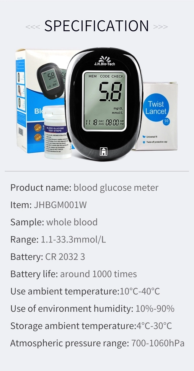 Blood Glucose Meter Glucose Meter Test Strips Diabetic Meter Medical Home Glucometer 50/100