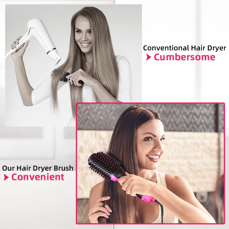 New Design One Step Hair Dryer and Volumizer Hair Straightener Brush