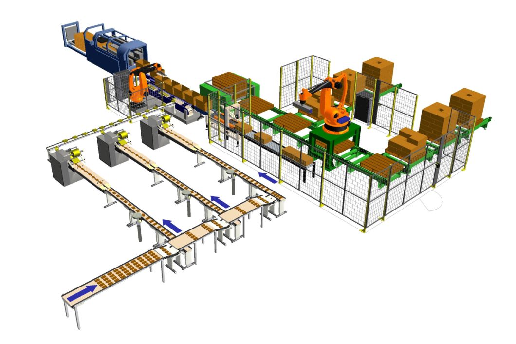 Automatic Box Case Carton Packer Machine for Dairy and Milk