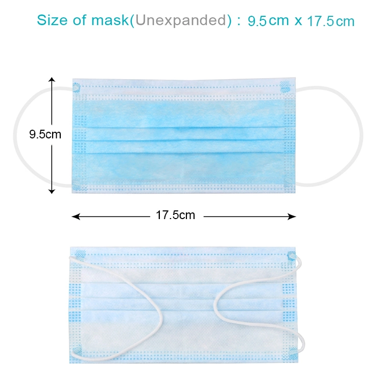 Type 2 Bfe 98 Medical Medical Disposable 3ply Face Disposable Medical Mask Medical Mask 3-Layer