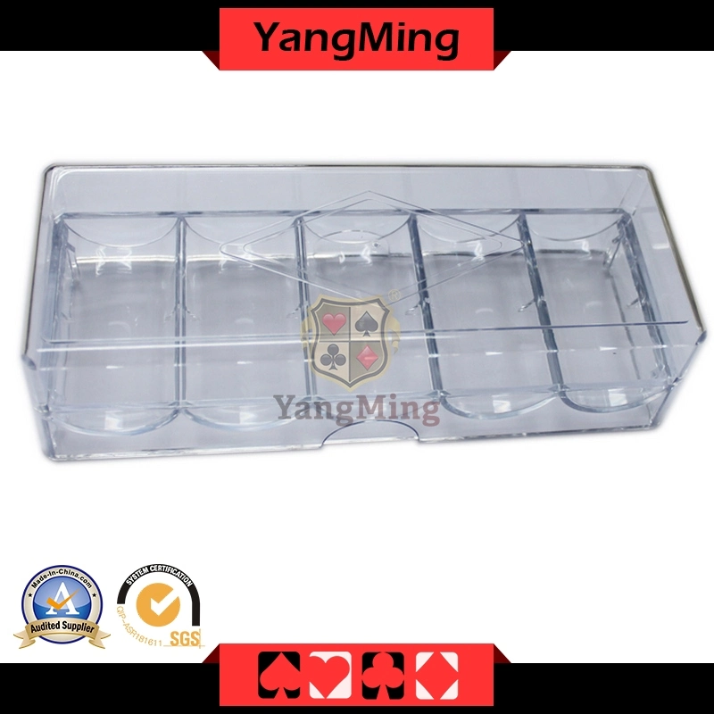 100PCS Transparent Acrylic Chips Case Rack for 40mm Poker Chip Tray Ym-CT07