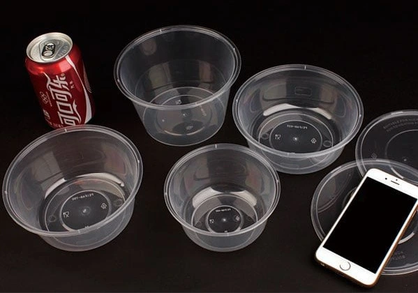 High Quality Clear Transparent Disposable Round Plastic Food Box with Lid