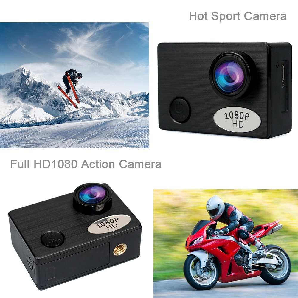 Wholesale Action Camera 1080P with Tripod Hole Waterproof Action Cam