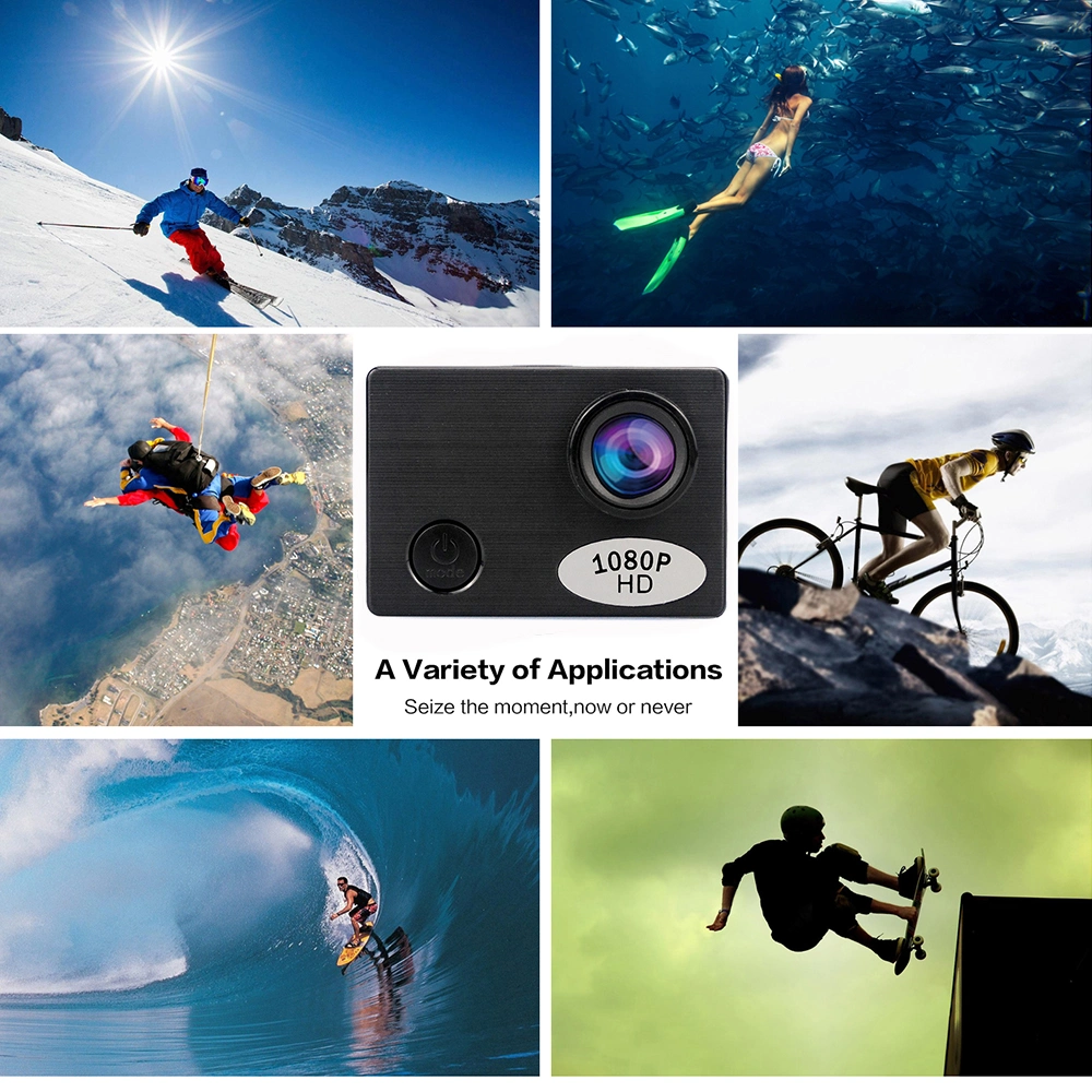 Wholesale Action Camera 1080P with Tripod Hole Waterproof Action Cam