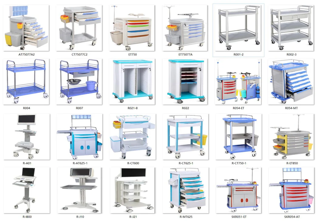 Patient Record Trolley with Drawer / Case History Trolley with Folder for Patient / Medical Record Cart