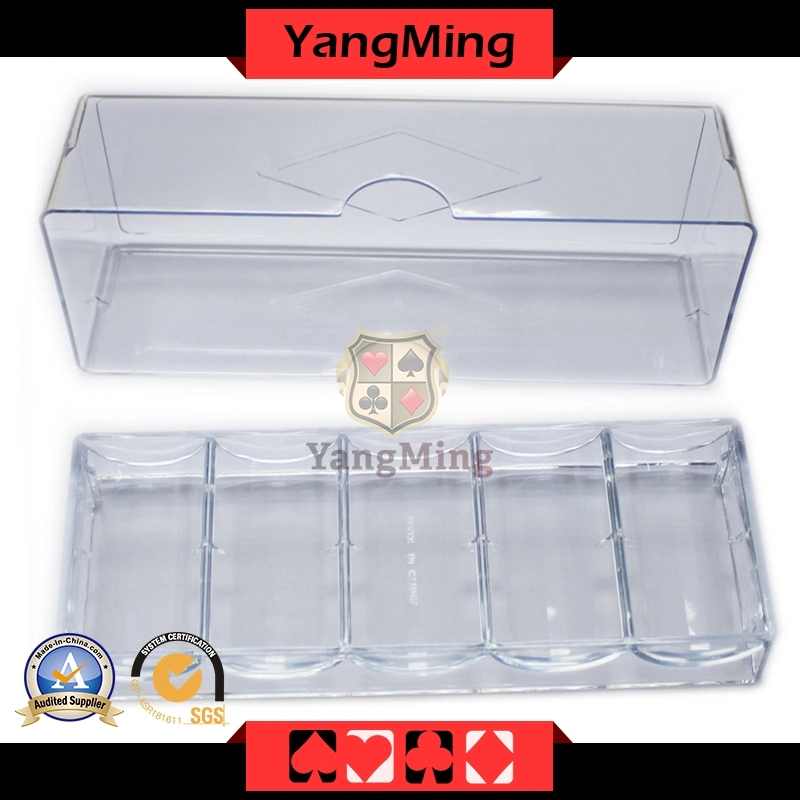 100PCS Transparent Acrylic Chips Case Rack for 40mm Poker Chip Tray Ym-CT07