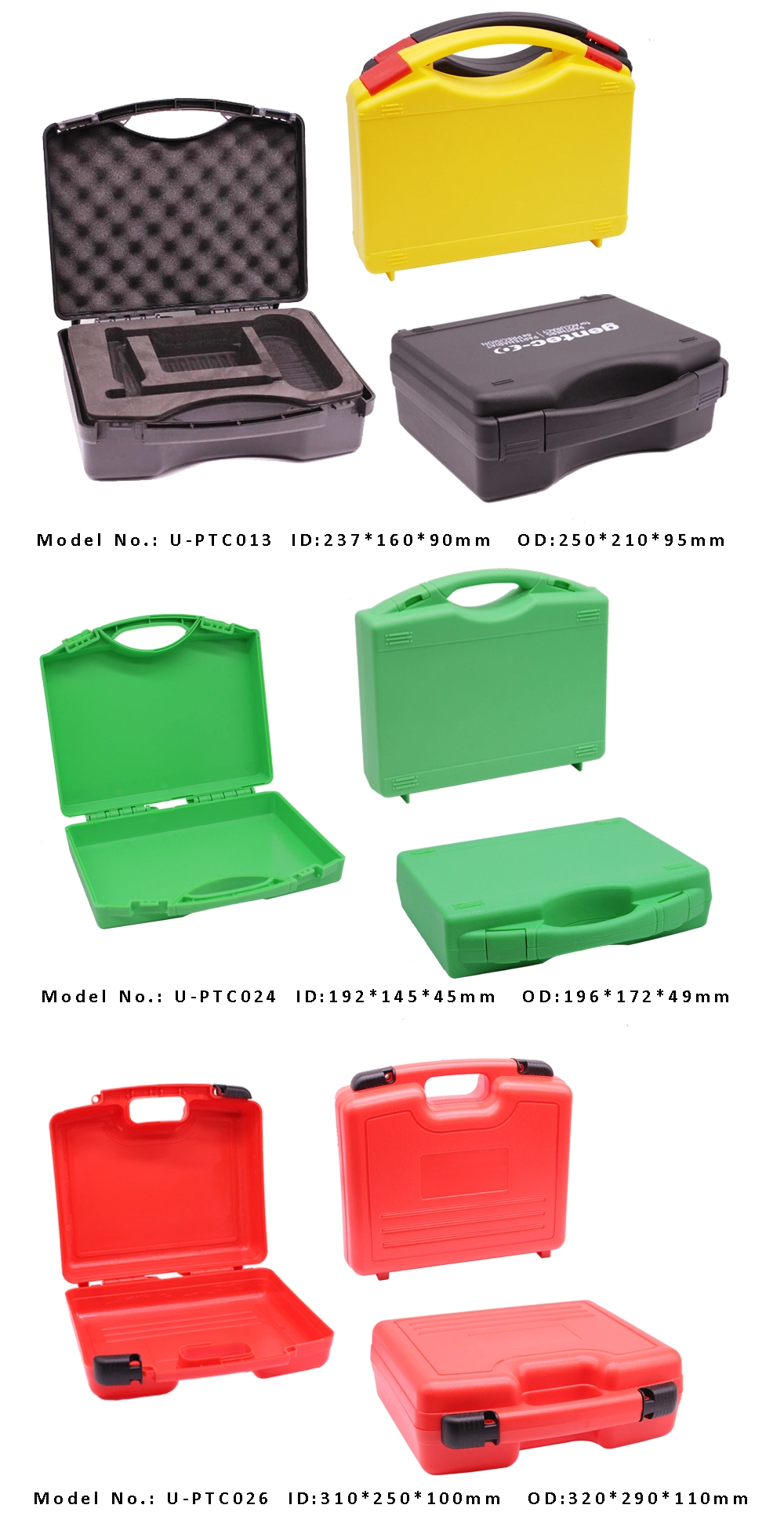 Hard PP Material Plastic Tool Case with Custom Foam Inside