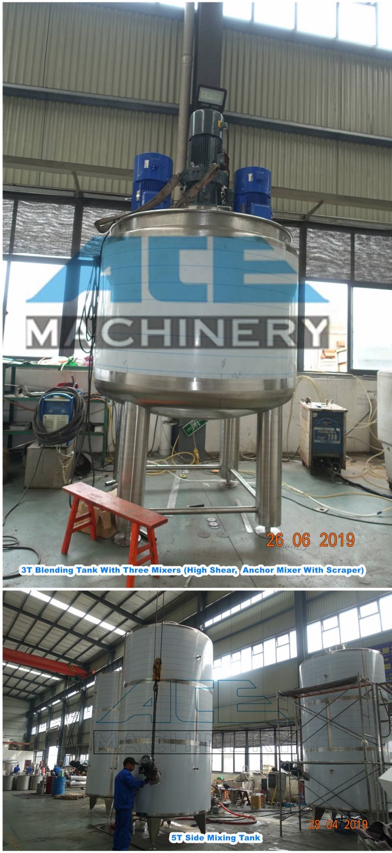 Liquid Soap Mixing Tank Industrial Blender Mixer Tank Concentrate Fruit Juice Mixing Tank, Syrup Juice Beverage Mixer Machine