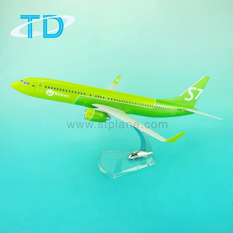 Decorative Plane Model B737-800 S7 with White Doors 39.5cm Business Gift