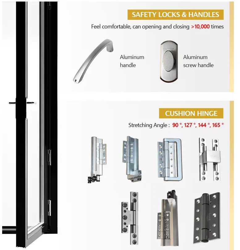 Guangdong Foshan Bifold Patio Doors Alum Sliding Accordion Doors Lowes Aluminium Folding Door